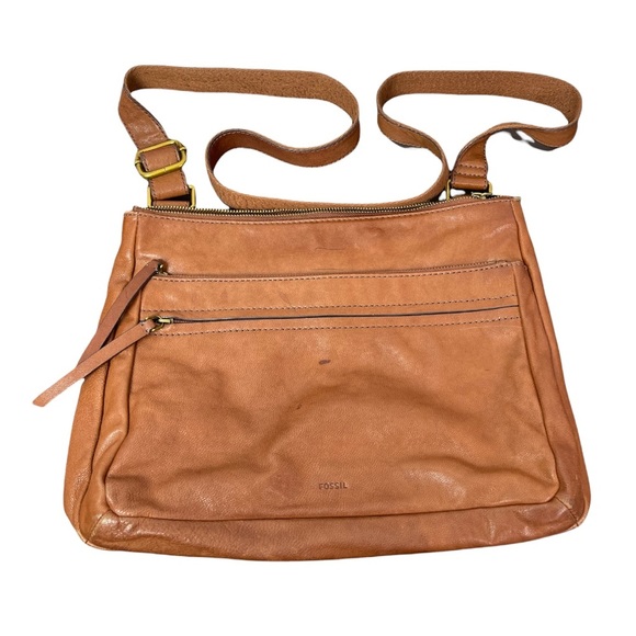 Fossil Cowhide leather Messenger bag - Picture 1 of 8